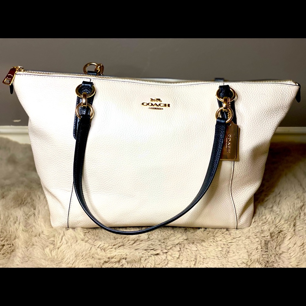 Coach pebble leather tote